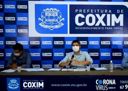 Coxim inicia no final de semana lockdown de 55 horas com novas medidas restritivas