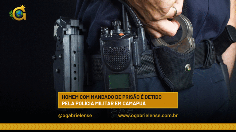 Homem com mandado de prisão é detido pela Polícia Militar em Camapuã