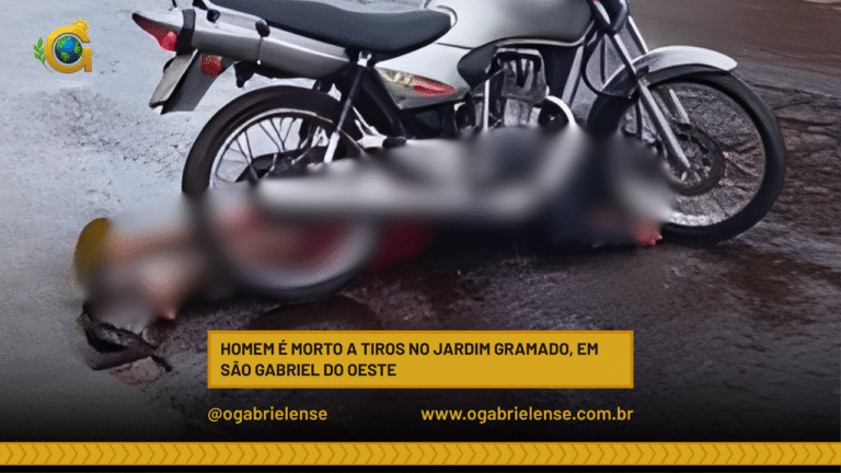 Homem é morto a tiros no Jardim Gramado, em São Gabriel do Oeste