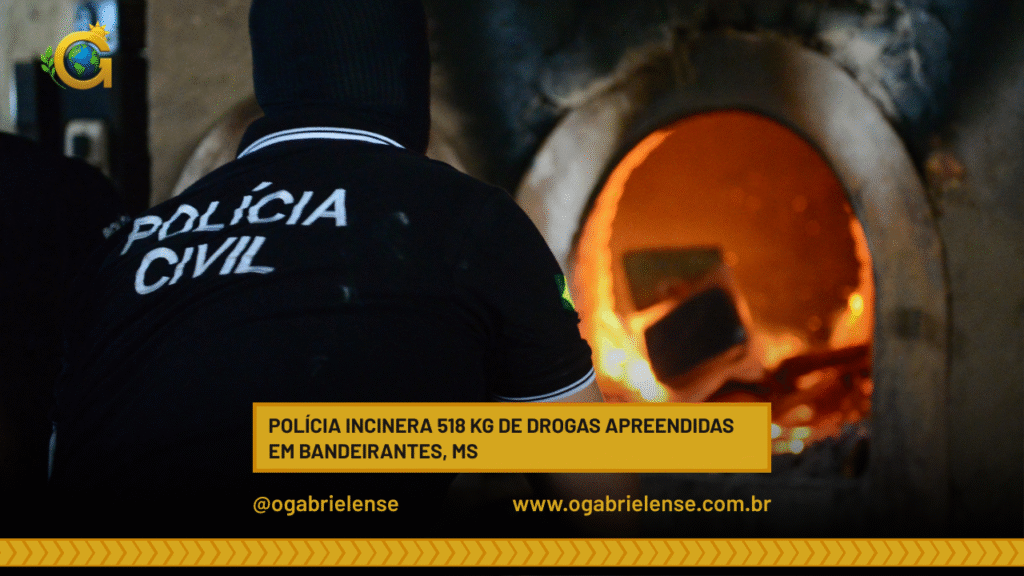 Polícia incinera 518 kg de drogas apreendidas em Bandeirantes, MS