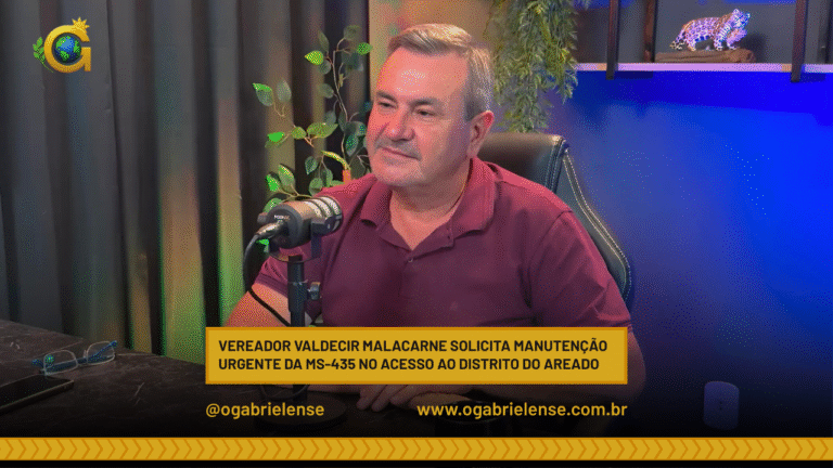 Vereador Valdecir Malacarne solicita manutenção urgente da MS-435 no acesso ao Distrito do Areado