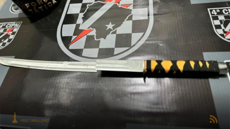 Ataque com espada japonesa assusta Chapadão do Sul e homem acaba preso após ferir vítima