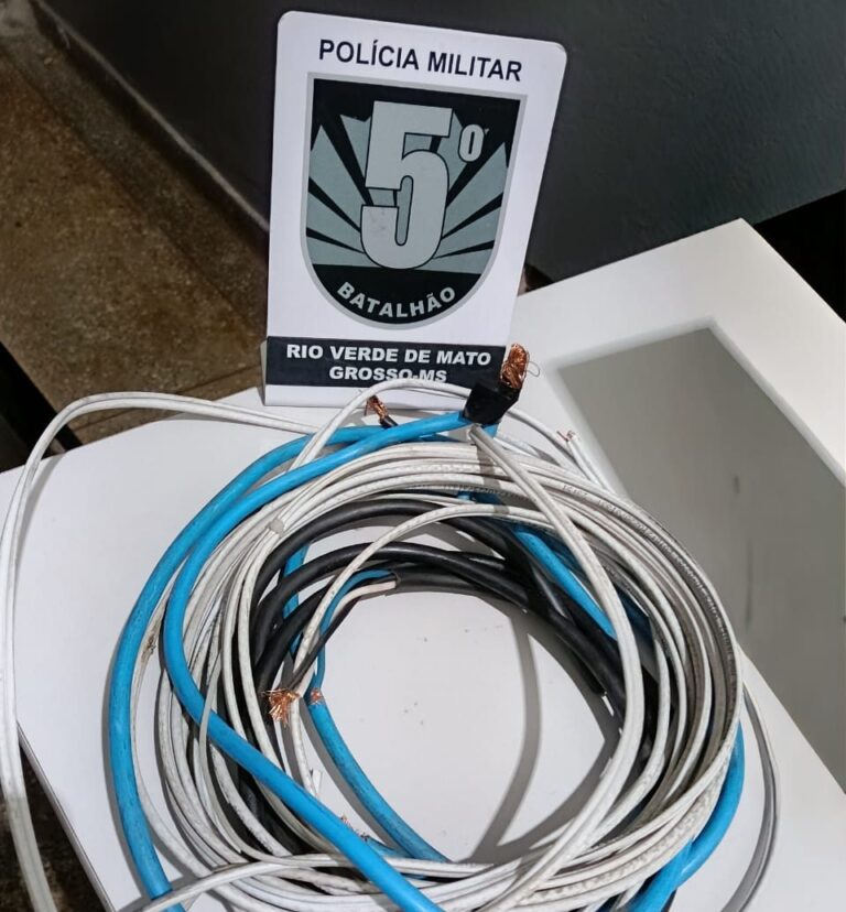 Polícia Militar prende homem por furto de fiação elétrica, desacato e resistência em Rio Verde