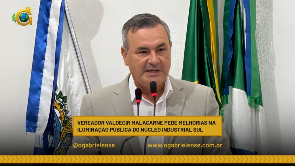 Vereador Valdecir Malacarne pede melhorias na iluminação pública do Núcleo Industrial Sul
