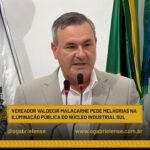 Vereador Valdecir Malacarne pede melhorias na iluminação pública do Núcleo Industrial Sul