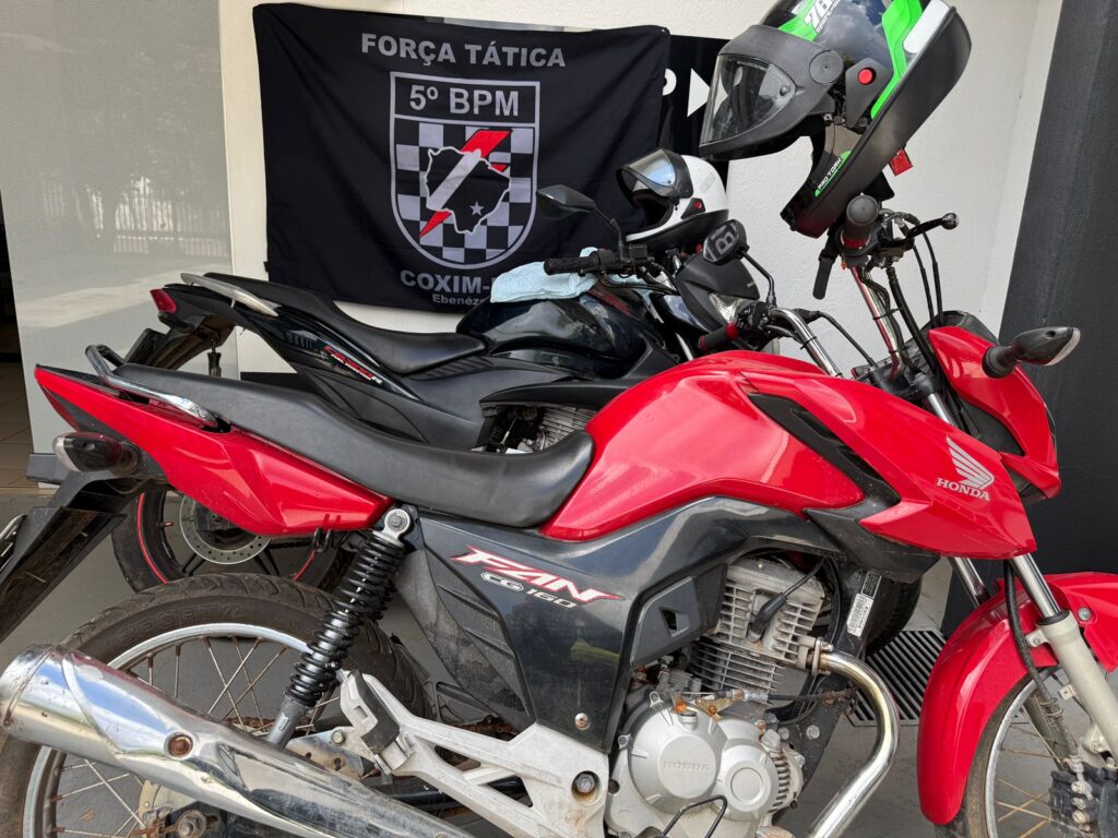 Polícia Militar apreende armas e recupera motocicletas roubadas após intervenção em Coxim