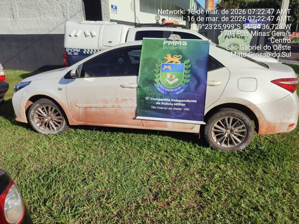 Motorista é encaminhado à delegacia após manobras perigosas em vias de São Gabriel do Oeste