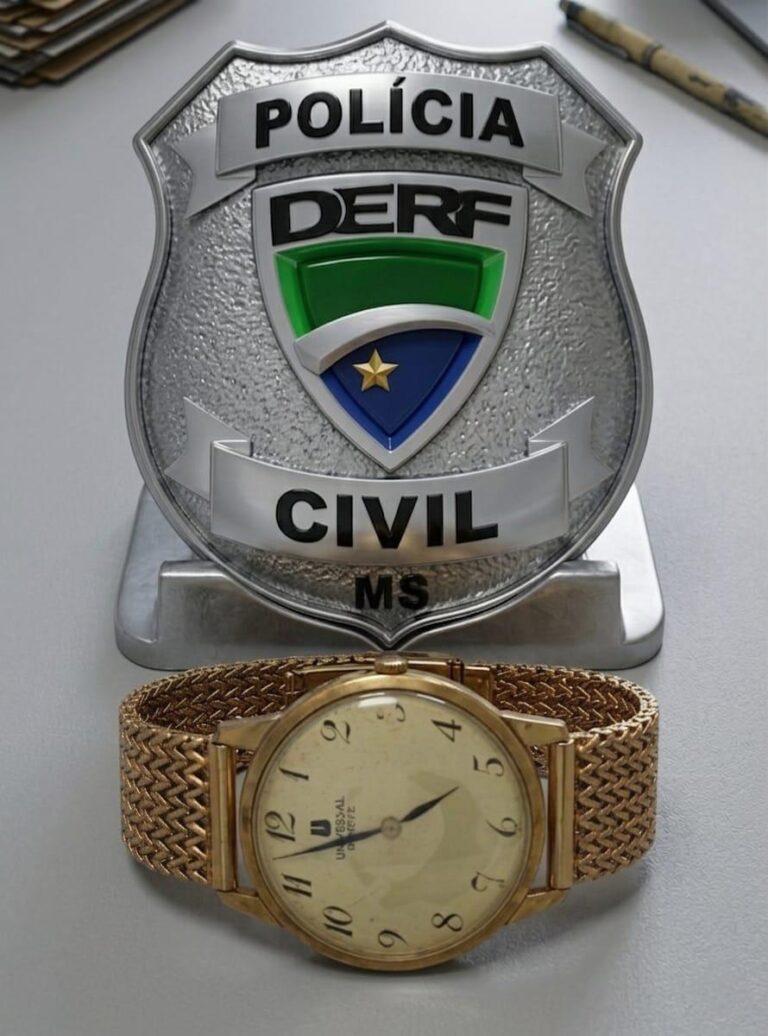 Polícia Civil recupera relógio de ouro 18k e prende jardineiro por furto em residência em Campo Grande