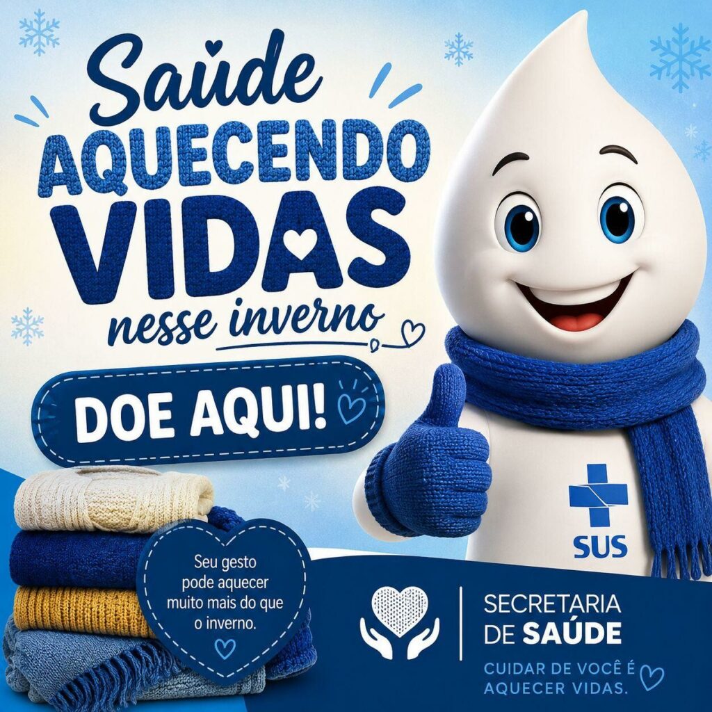 Campanha “Saúde Aquecendo Vidas” mobiliza população para arrecadar agasalhos e cobertores em São Gabriel do Oeste