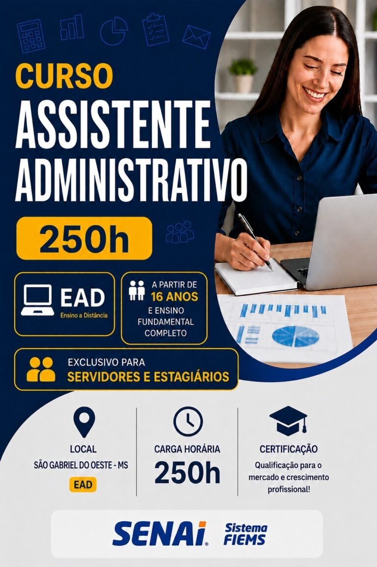 Prefeitura amplia oportunidades de qualificação com curso online de Assistente Administrativo