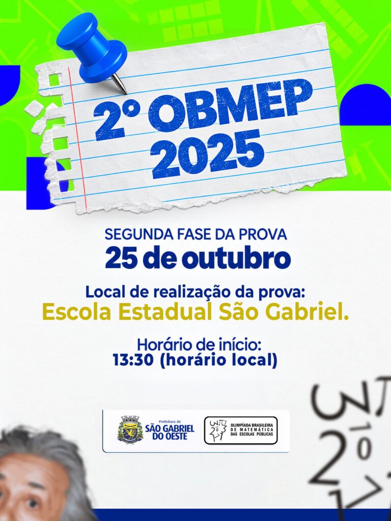 São Gabriel do Oeste terá 141 estudantes participando da segunda fase da Olimpíada Brasileira de Matemática neste sábado